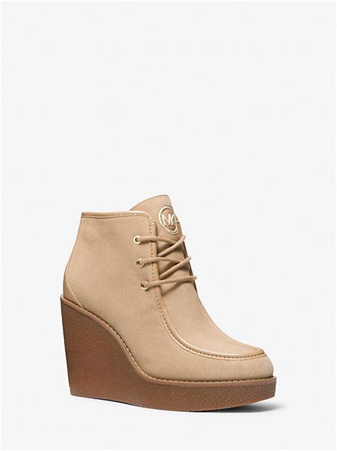 michael kors rye suede wedge boot|michael kors rye wedge boots.